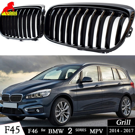 Car Front Bumper Kidney Grille Grill for 2014-2018 BMW 2 Series F45 Active Tourer Pre-LCI F46 GT Gran Tourer 216i 218i 220i 225i