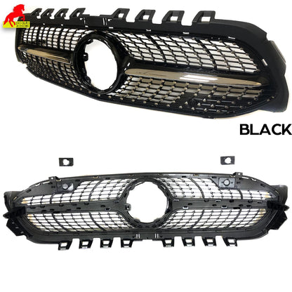 Car Front Bumper Racing Grille Diamond Grill for Mercedes Benz A-Class Hatchback W177 Sedan V177 2019-2025 A 200 A 250 A 35 AMG