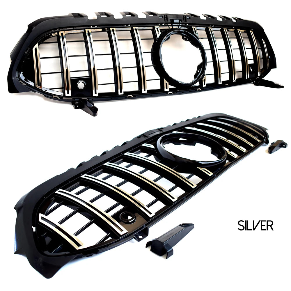 ABS Black Silver Replacement Front Bumper Radiator GT Grille Fit For Mercedes A Class W177 2019+