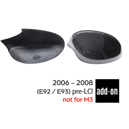 For BMW 1 & 3 Series E8X E9X E87 E82 E81 E88 E90 E91 E92 E93 Pre-LCI & LCI Rear View Side Mirror Cover Carbon Fiber Accessories