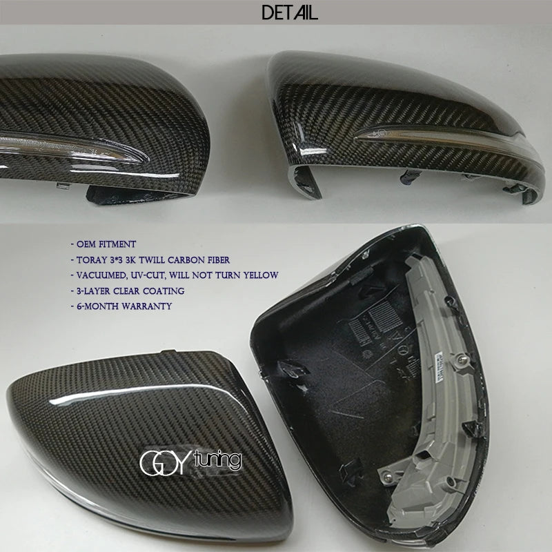 Carbon Fiber Door Mirror Cap Covers for Mercedes B C E S CLS GLA GLB GLC W205 W247 H247 X247 X253 C253 W222 C217 W213 C257