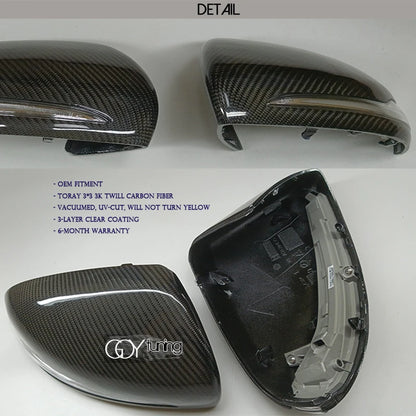 Carbon Fiber Door Mirror Cap Covers for Mercedes B C E S CLS GLA GLB GLC W205 W247 H247 X247 X253 C253 W222 C217 W213 C257