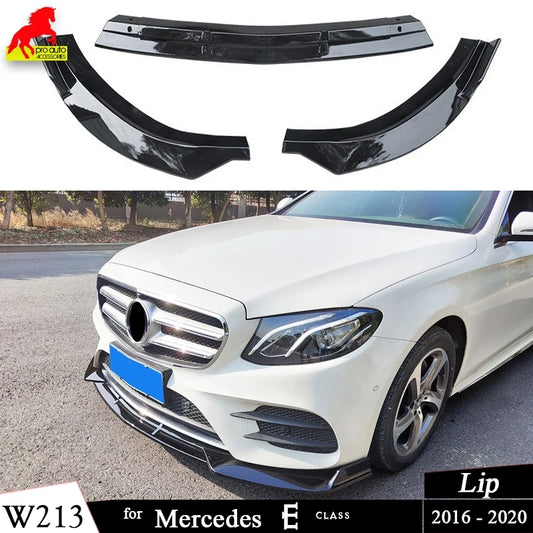 W213 Front Lip Spoiler Tail Wing for Mercedes Benz E Class 2016-2020 Splitter Diffuser Modified Babos Body Kit Car Accessories