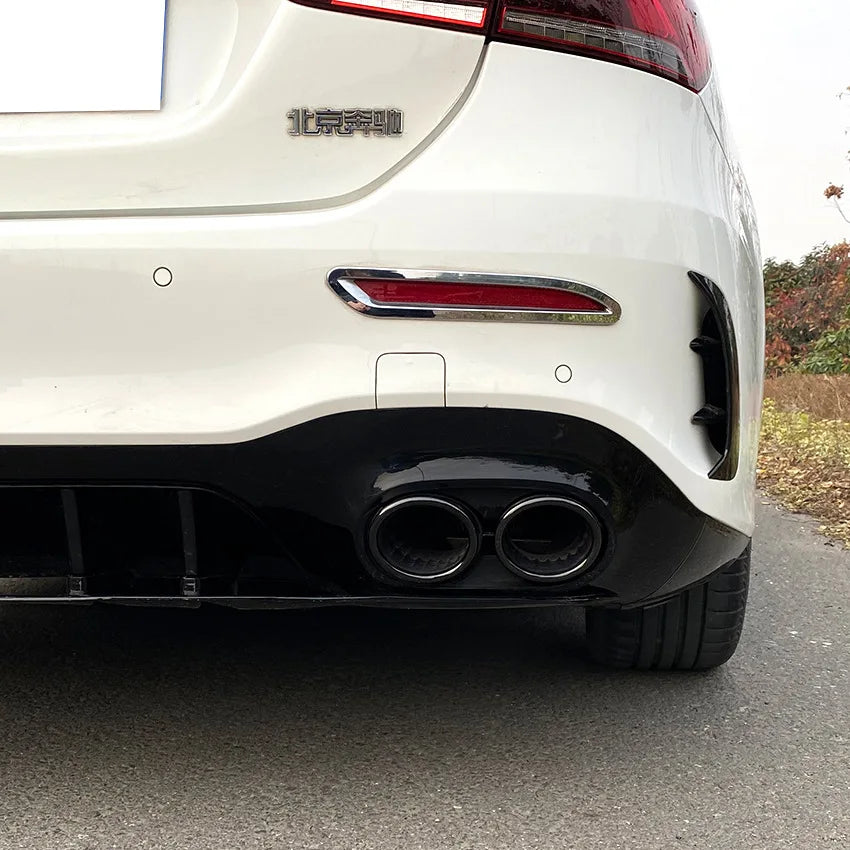 Rear Bumper Turbo Muffler Exhaust Pipe for Mercedes Benz Class A/CLA W177 C118 A35 CLA35 AMG Up A45 CLA45 2020+ Bracket Trim