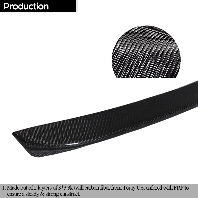 Real Carbon Fiber Trunk Spoiler for Mercedes E Class W211 4-Door Sedan 2003 - 2009 E200 E220 E240 E270 E320 E400 E500 E55 AMG