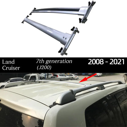 Custom Black Silver Aluminum Alloy Roof Rack Cross Bar Fit for Land Cruiser 7th Generation 2008 - 2021 (J200)