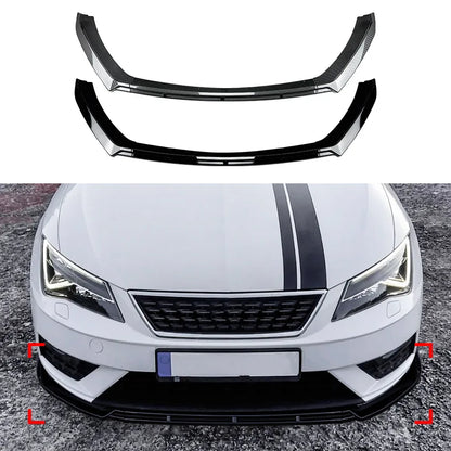 Front Bumper Spoiler Lip Diffuser Splitter For Seat Leon MK3.5 2017-2019 Standard Style Body Kit Protector Cover Deflector Lips