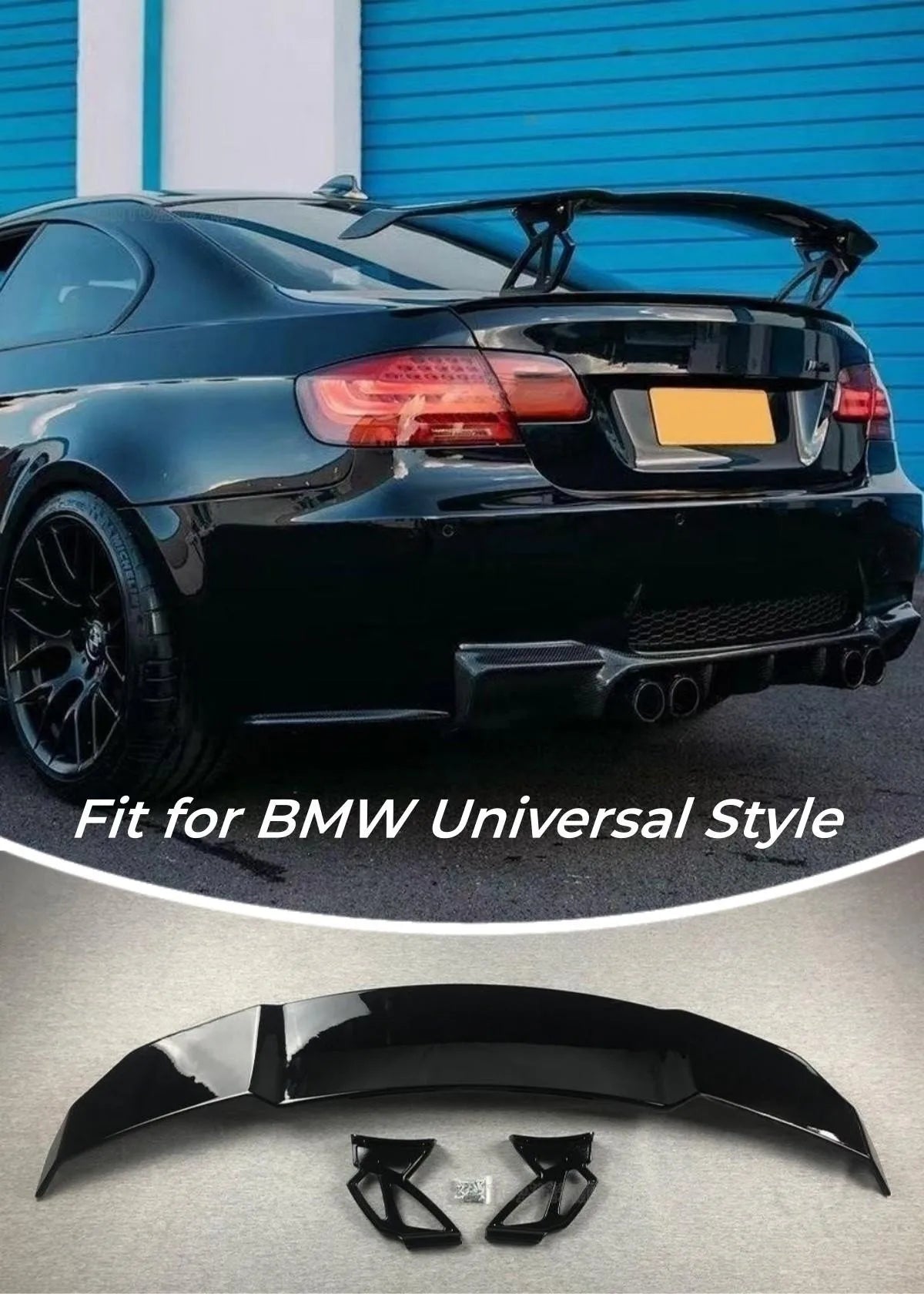 Universal Rear Trunk Spoiler Wing Tail for BMW Base Style Carbon Fiber Plastic GT Wings High-performance Styling Car Accessories