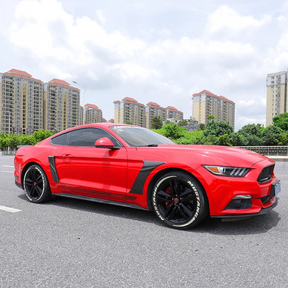 Front Rear Black Carbon Fiber Print Fender Vent Trim Exterior Custom Tuning Decoration for 2015 - Spring 2023 Ford Mustang 6th