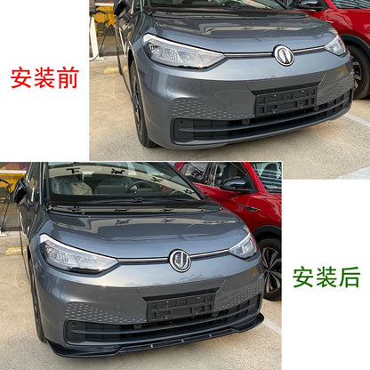 Front Bumper Lip Body Kit Spoiler Splitter Carbon Look Bumper Canard Splitter for Volkswagen VW ID.3 Diffuser Car Accessories