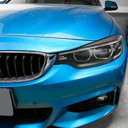 Car Headlight Eyelids Eyebrows for BMW 4 Series F32 F33 F36 2014-2020 Carbon Fiber Lids  Body Kit ABS Plastic Auto Accessories