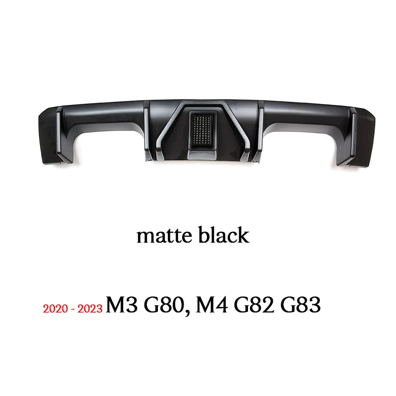 M4 Custom Carbon Fiber Printing Glazing Black Rear Bumper Diffuser for BMW M3 G80 M4 G82 Coupe G83 Convertible 2020 - 2023