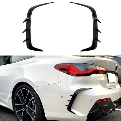 Car Canards Rear Bumper for BMW 4 Series G22 G23 425i 430i M440i M Sport Splitter Spoiler Air Vent Cover Trim Car Accessories