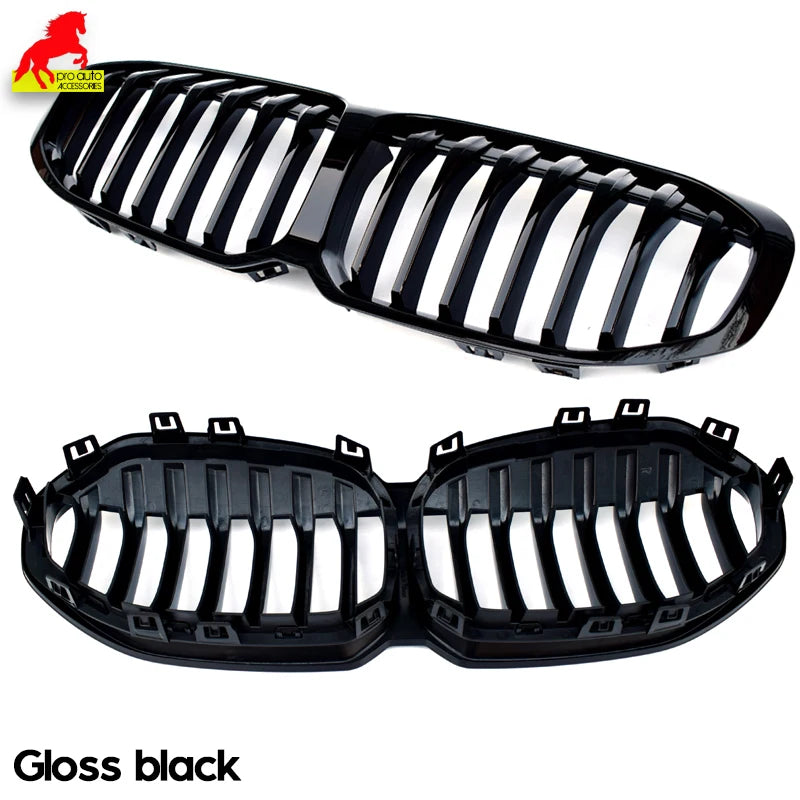 Car Front Kidney Grill Grille for BMW 1 Series 2019-2024 5-Door Hatchback F40 116i 118i 120i 128ti 116d 118d Gloss Black Grilles