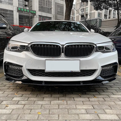 Car Front Bumper Lip Body Kit Spoiler Canard Splitter Diffuser Carbon Fiber for BMW 5 Series G30 M Sport Pre-Facelift 2018-2020