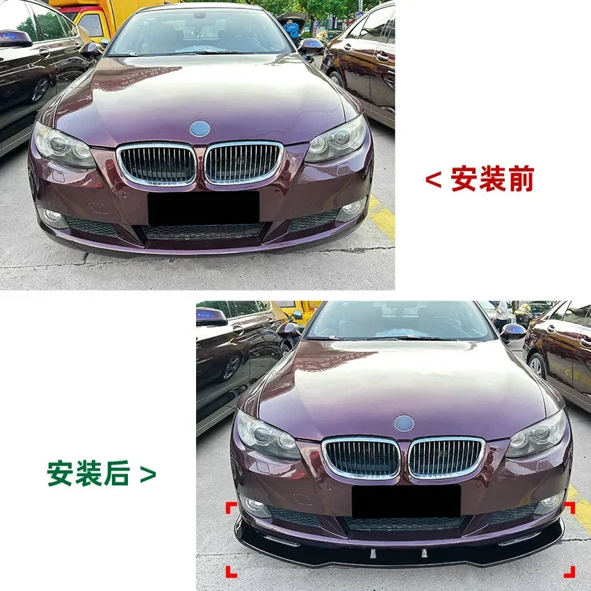 Front Bumper Lip Trim for BMW 3 Series E92 E93 2006-2013 Normal Version Carbon Look Body Kit Guard Splitter Diffuser Car Styling