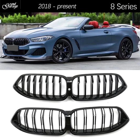 Carbon Fiber Printing Front Kidney Bumper Grille for BMW 2018 - ? 8 Series G14 Convertible G15 Coupe G16 Gran Coupe (Not for M8)