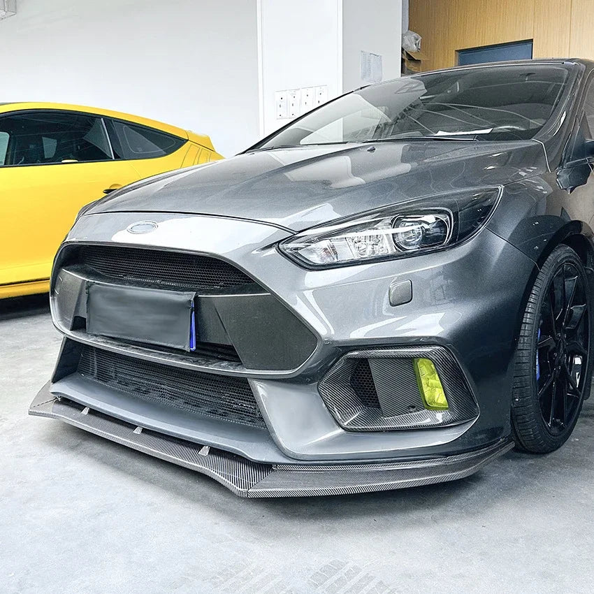 Front Bumpe Lip Glossy Black Splitter Diffuser Guard Body Kit for Ford Focus RS MK3 2015-2018 Auto Decoration Car Accessories