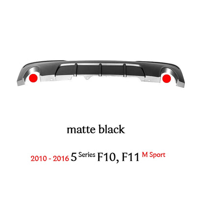 Carbon Fiber Printing Rear Bumper Diffuser Lower Spoiler for 2010 - 2016 BMW 5 Series F10 F11 M Sport 530i 530d 520i 535d 535i