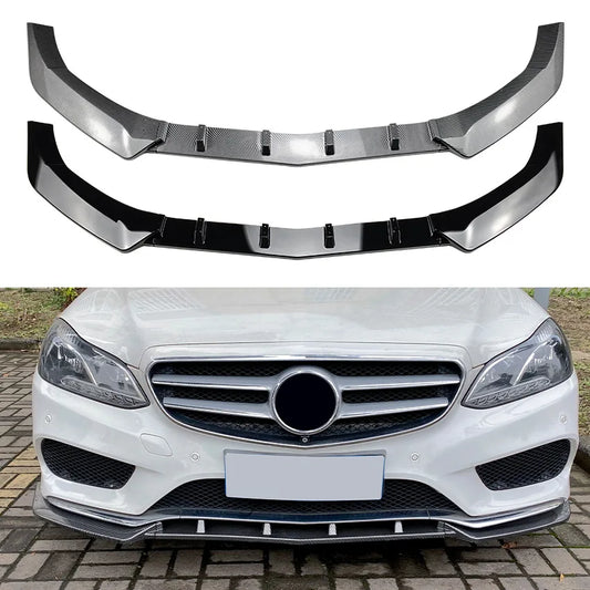 Front Bumper Lip Spoiler Splitter Body Kit Guards For Mercedes Benz E Class W212 4-Doors Facelift 2013-2015 AMG Line Car Styling