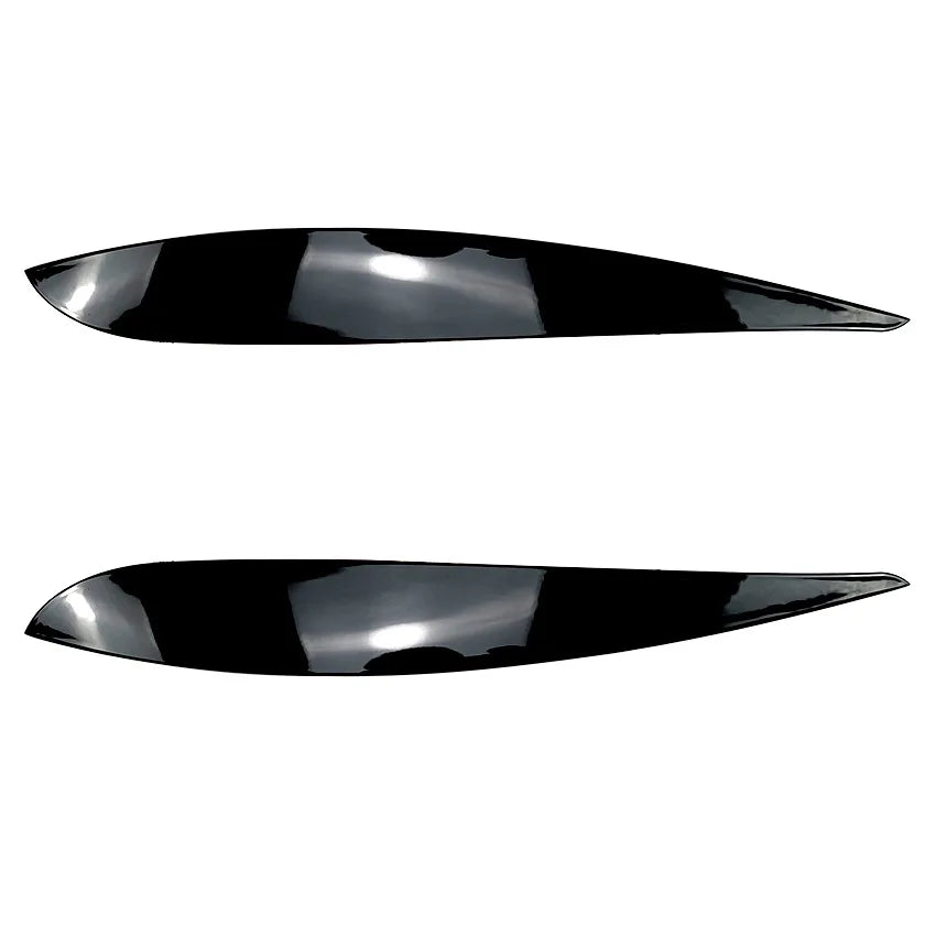 Car Styling Pair Car Headlights Eyelids Eyebrow ABS Trim Stickers Cover For VW for Polo 9N 2005-2009 Glossy Black Accessories