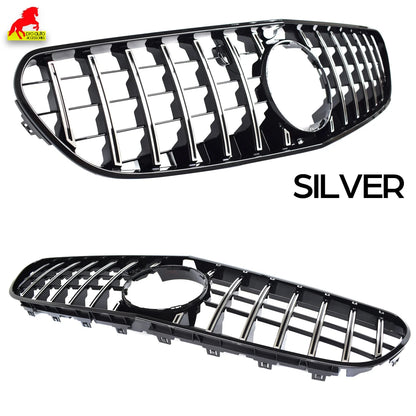 W217 Front Bumper Racing Grille Silver Grill for Mercedes S Class C217 Coupe A217 Cabriolet 2014-2020, Not for S65 AMG S63 AMG