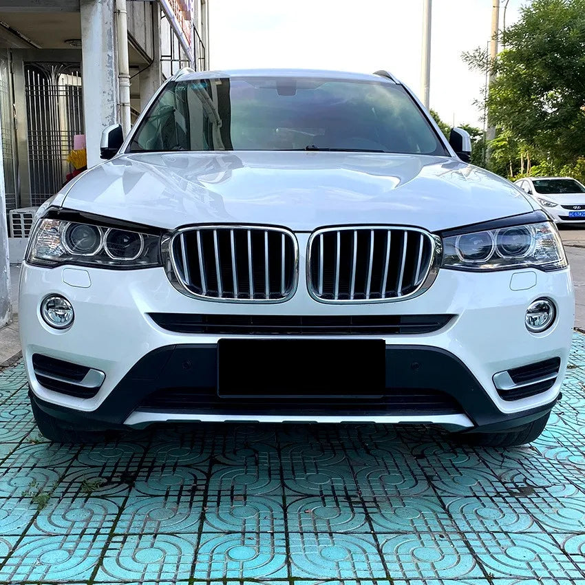 2pcs ABS Gloss Evil Headlight Eyebrows Eyelid Angle Eye For BMW X3 F25 X4 F26 2014-2017 Car Eyelids Lids Body Kit Accessories