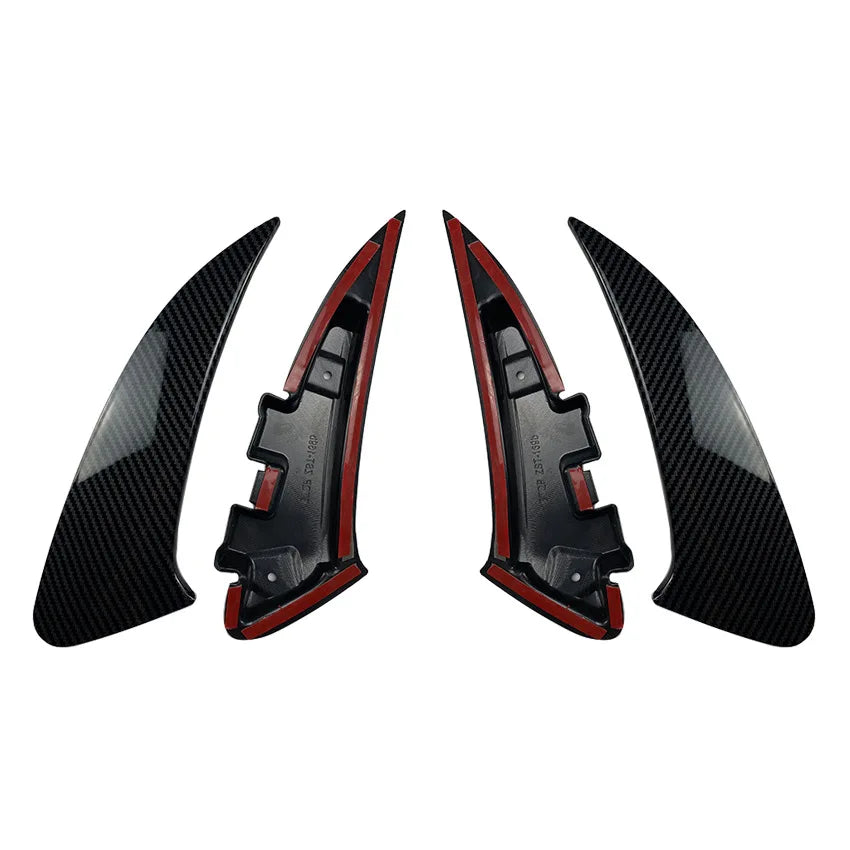 2 PCS Rear Bumper Canard Lip Splitter Side Vent Kit For Mercedes Benz CLA Class C118 CLA200 2020+ AMG Car Cover Trim Spoiler