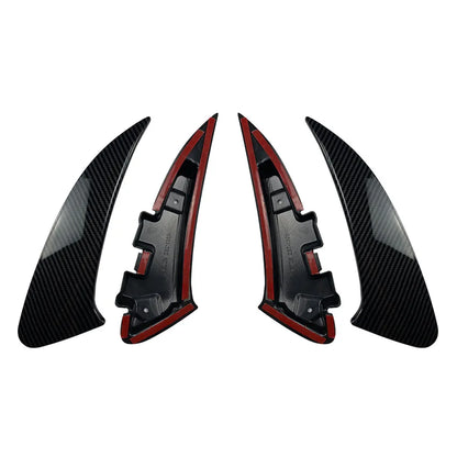 2 PCS Rear Bumper Canard Lip Splitter Side Vent Kit For Mercedes Benz CLA Class C118 CLA200 2020+ AMG Car Cover Trim Spoiler