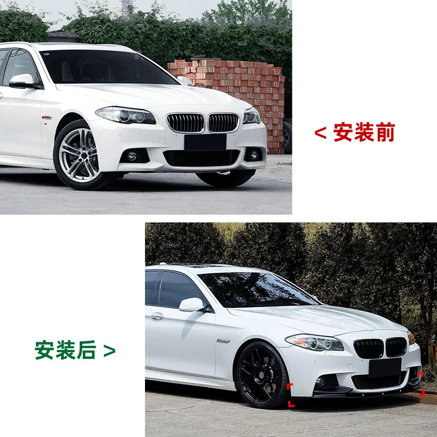 Car Front Bumper Lip Splitter Diffuser Lip Canard Body Kit Spoiler Bumper For BMW 5 Series F10 F11 M Sport 2011-2017 Accessories