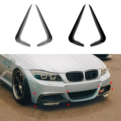 Front Bumper Canards Side Air Vent Cover Trim Stickers Splitter for BMW 3 Series E90 E91 LCI 2009-2012 M Sport Car Accessories