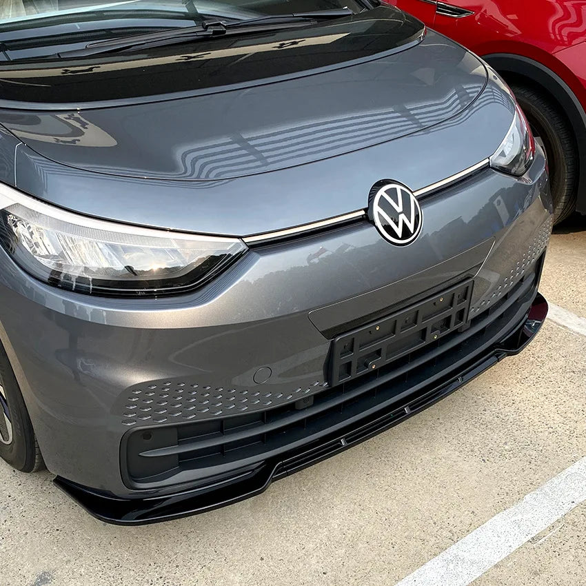 Front Bumper Lip Body Kit Spoiler Splitter Carbon Look Bumper Canard Splitter for Volkswagen VW ID.3 Diffuser Car Accessories