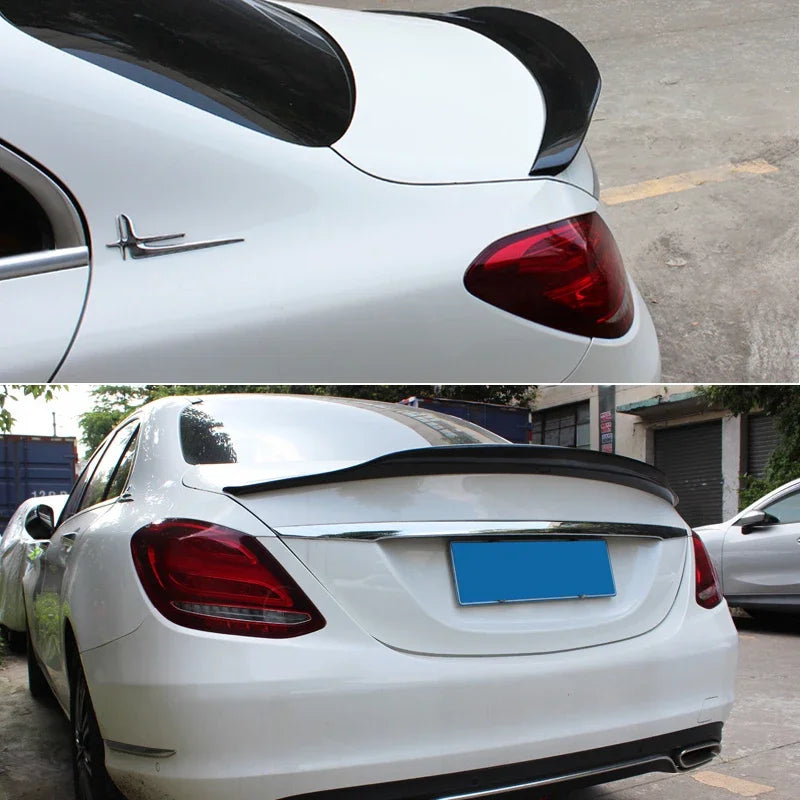 3*3 Carbon Fiber Rear Trunk Spoiler for Mercedes 2015 - 2020 C Class W205 4-Door Sedan C180 C200 C220 C300 C250 C43 C450 C63 AMG