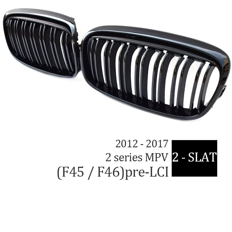 Car Front Bumper Kidney Grille Grill for 2014-2018 BMW 2 Series F45 Active Tourer Pre-LCI F46 GT Gran Tourer 216i 218i 220i 225i