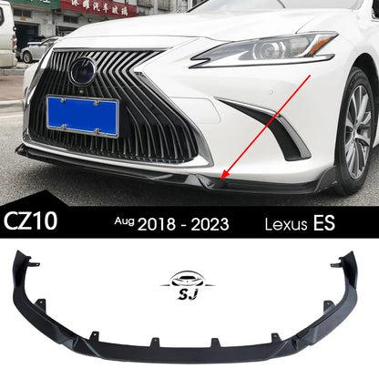 Carbon Fiber Printing Gloss Black Front Bumper Lip Spoiler for Lexus ES 7th Generation CZ10 Z10 ES200 ES250 ES300h E350