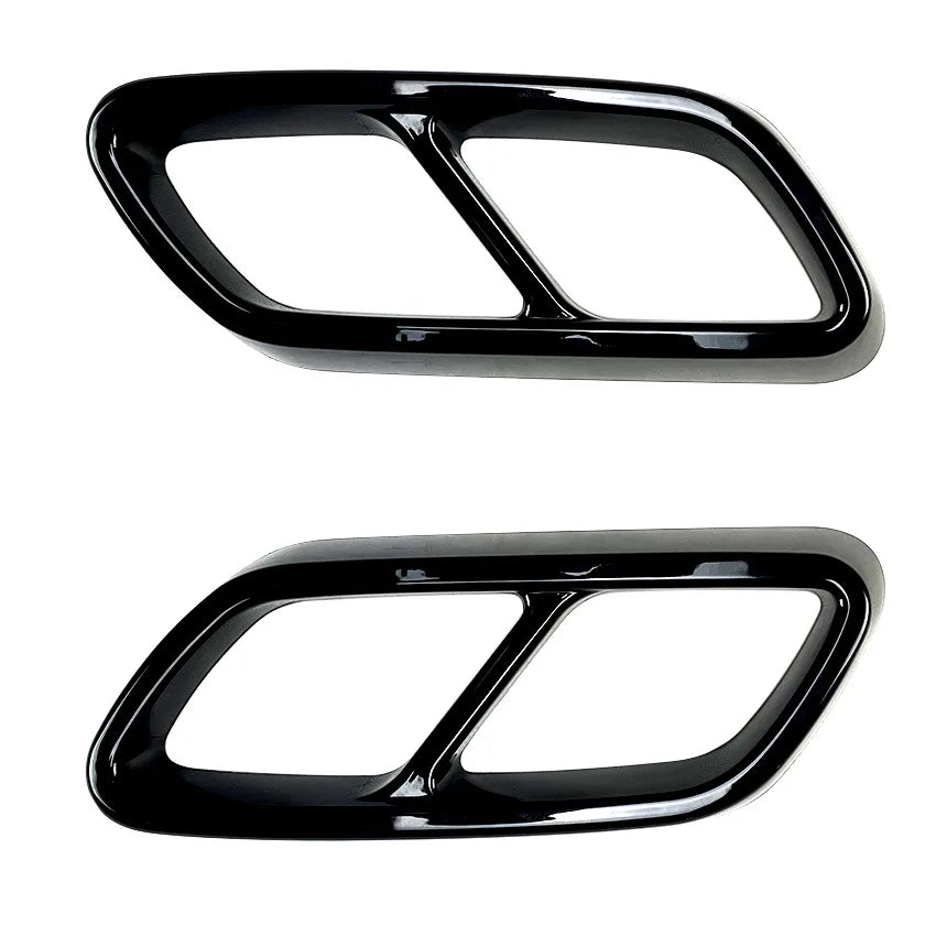 Rear Exhaust Muffler Tail Pipe Cover Trim For Mercedes Benz W206 C200 C260 C300 2022+ AMG Exhaust Pipe Cover ABS Accessories