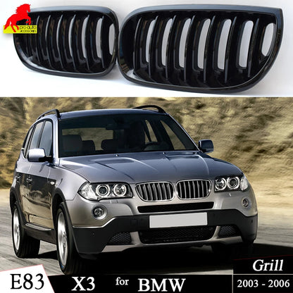 Car Front Bumper Radiator Grill Mesh Grille for 2003 - 2006 BMW X3 2.0i 2.5i 3.0i 2.0d xDrive20d 3.0d xDrive30d Cross Country CC