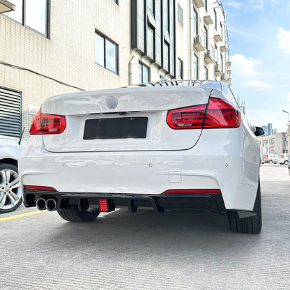 Car Rear Lip Splitter Diffuser Tail Lip for BMW 3 Series F30 MT 2013-2019 MP with Lights Rear Corner Spoiler Body Kits Styling