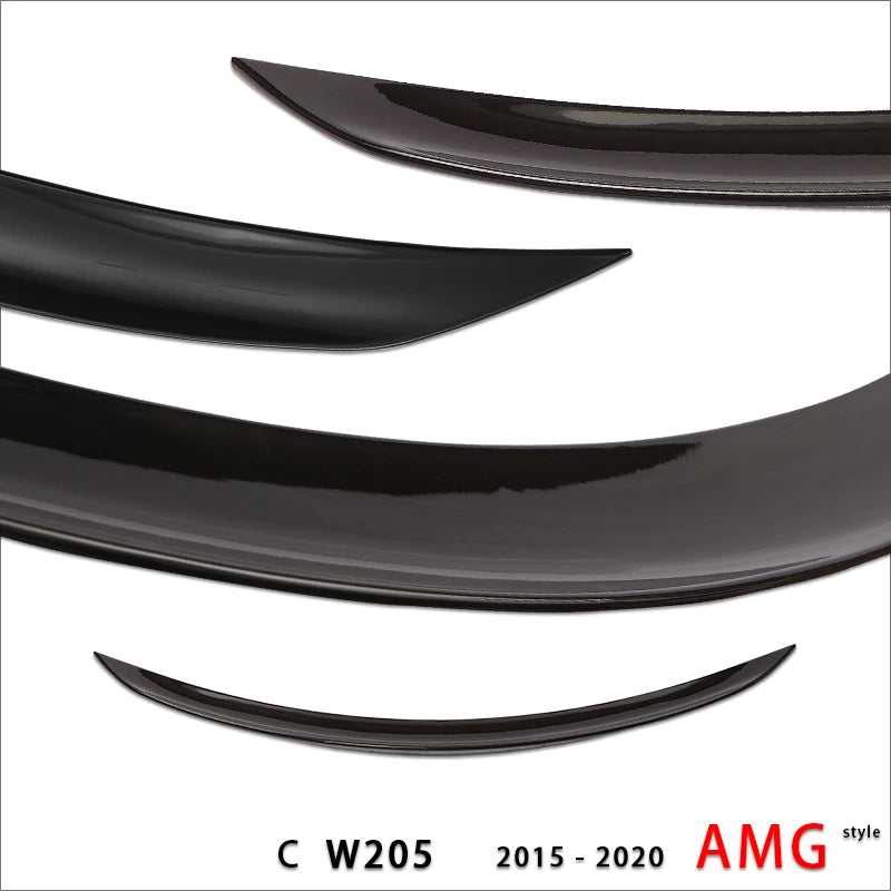 C205 ABS Plastic Gloss Black Rear Deck Spoiler Boot Wing for 2015 - 2020 Mercedes C Class 2-Door Coupe