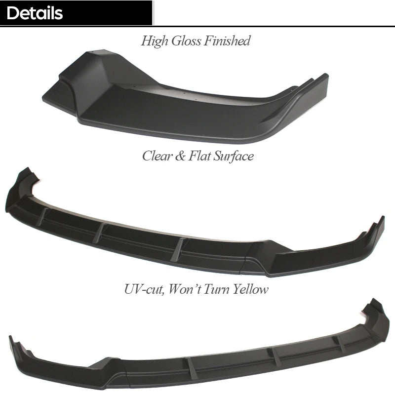 Carbon Fiber Printing Front Bumper Lip Spoiler Protector for VW Volkswagen Tiguan 2nd Geration Pre-facelifed AD BW 2017 - 2019