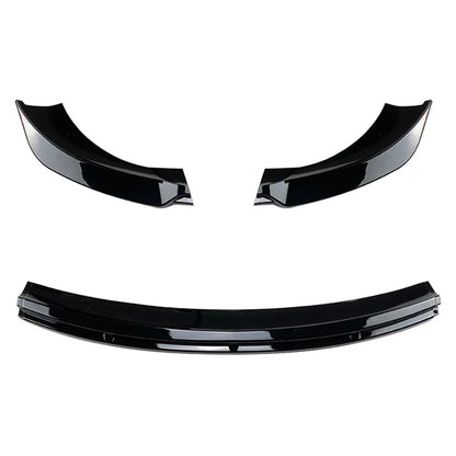 Front Bumper Lip Black Body Kit Spoiler Splitter For Tesla Model 3 Max Carbon Look Bumper Canard Lip Splitter Auto Accessories