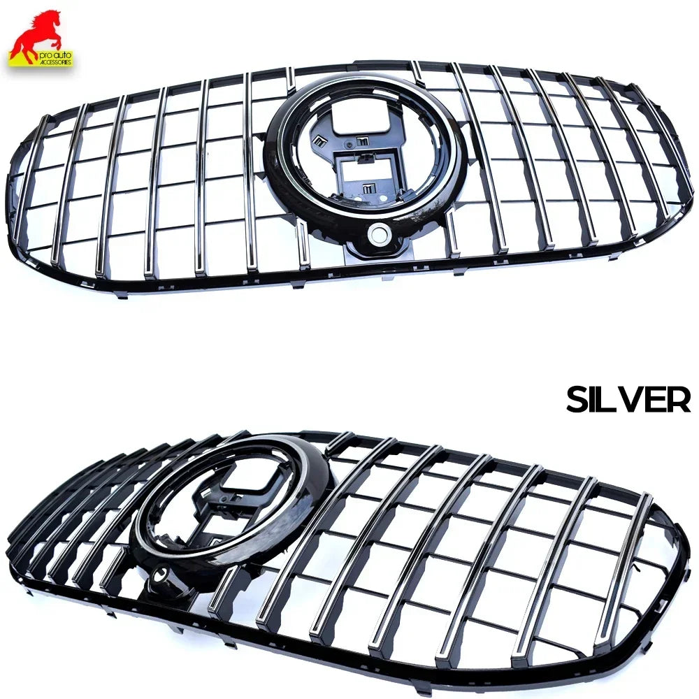 X167 GT Grilles Front Bumper Grill Mesh Grille for Mercedes GLS Class X167 2020 - 2025 GLS400 GLS450 GLS580 Panamericana Grills