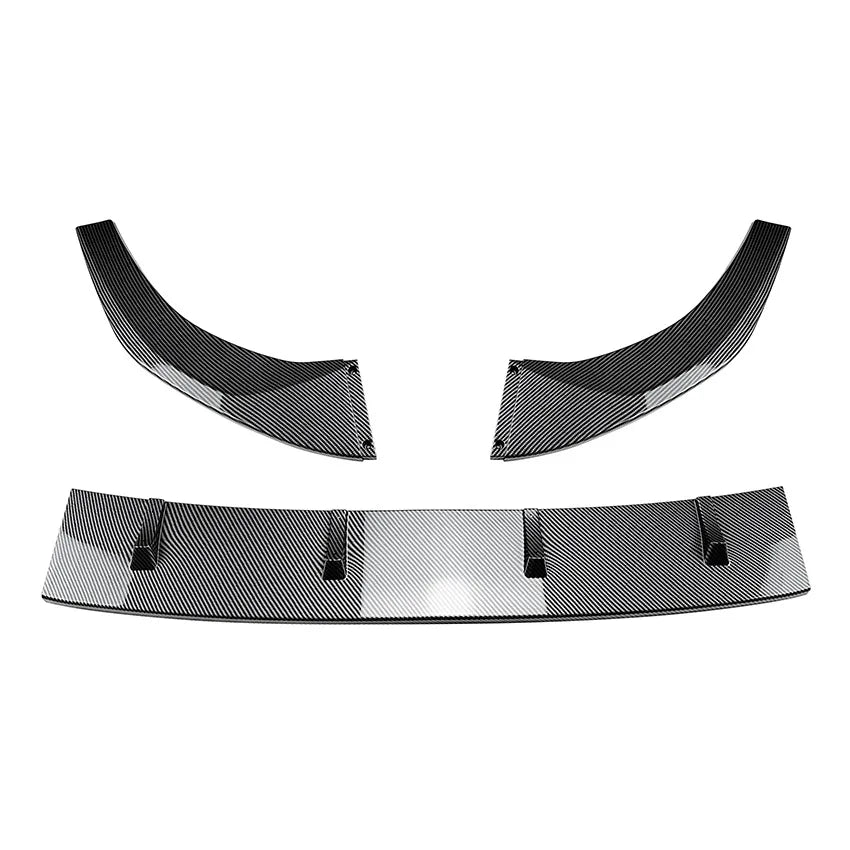 Front Bumper Spoiler Lip for Audi A3 8Y S3 2021+ Carbon Look Body Kit Guard Protective Cover ABS Car Modification Accessories