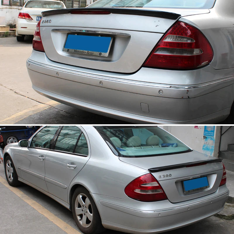 Real Carbon Fiber Trunk Spoiler for Mercedes E Class W211 4-Door Sedan 2003 - 2009 E200 E220 E240 E270 E320 E400 E500 E55 AMG