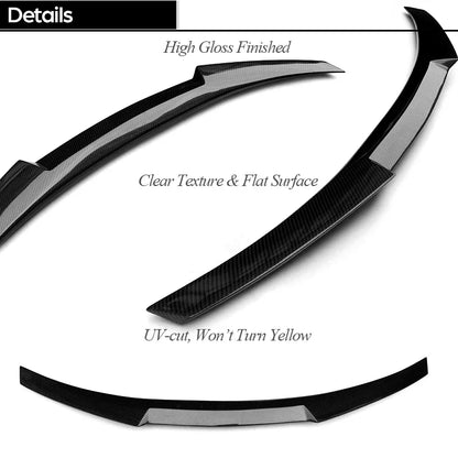 E90 Spoiler, Carbon Fiber Rear Trunk Spoiler Car Wing for BMW 2005 - 2011 3 Series 4-Door Sedan 316i 318i 320i 325i 330i 335i M3