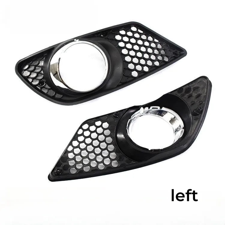 Auto L/R Center Fog Light Grill Honeycomb Grille Cover for Mercedes Benz C Class W204 2008-2010 Grilles Frame Car Accessories