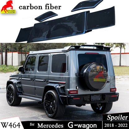 Car Rear Carbon Fiber Spoiler  for Mercedes G Class W464 2018+ G350 G400 G500 G63 G65 AMG Roof Rear Spoiler Top Lip Tail Wing