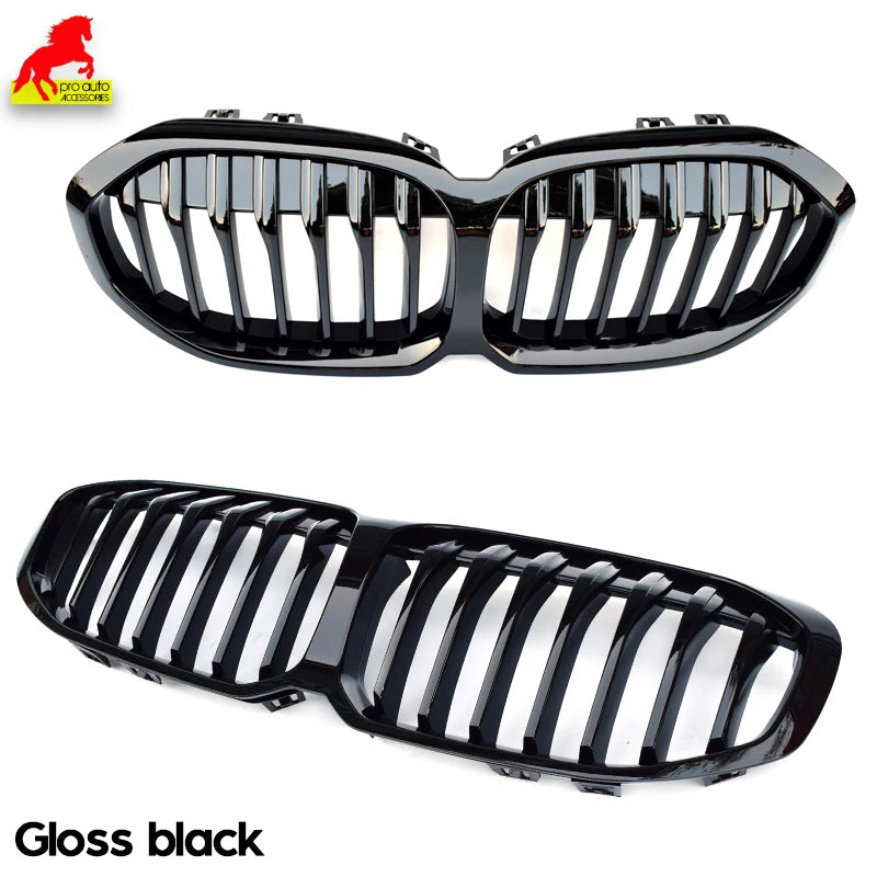 Car Front Kidney Grill Grille for BMW 1 Series 2019-2024 5-Door Hatchback F40 116i 118i 120i 128ti 116d 118d Gloss Black Grilles