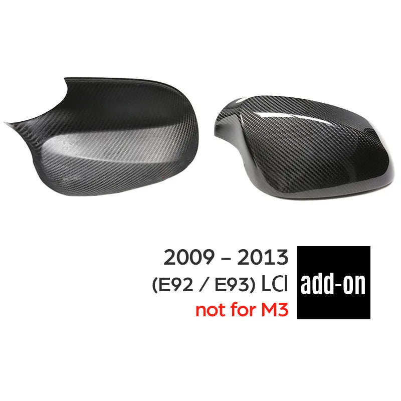 For BMW 1 & 3 Series E8X E9X E87 E82 E81 E88 E90 E91 E92 E93 Pre-LCI & LCI Rear View Side Mirror Cover Carbon Fiber Accessories