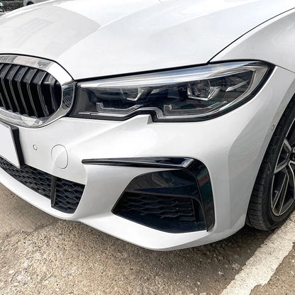 Car Canards Front Bumper for BMW 3 Series G20 M Sport 320i 325i 2019-2022 Spoiler Side Canard Decoration Splitter Cover Trim